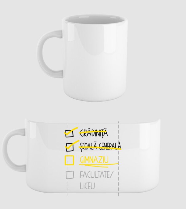 Cheklist educație - Școala primară alb model alb pe tricou