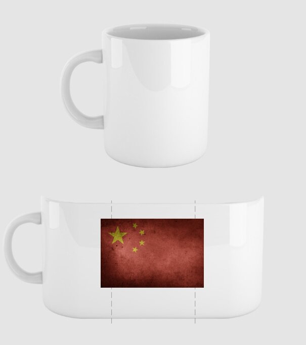 CHINA model alb pe tricou