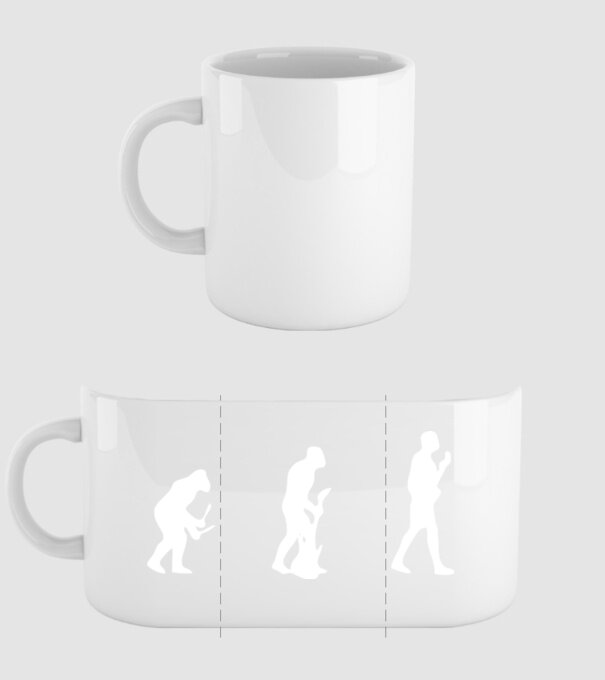 chitară evolution model alb pe tricou