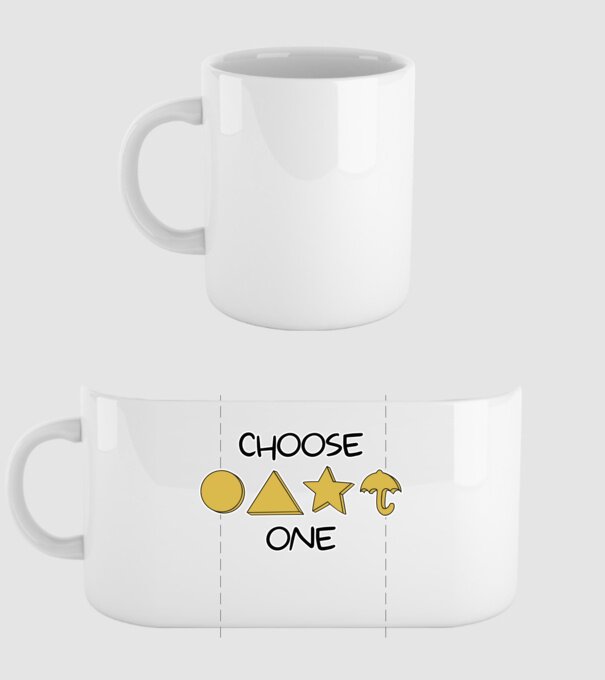 choose one squid game model alb pe tricou