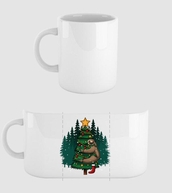 Christmas model alb pe tricou