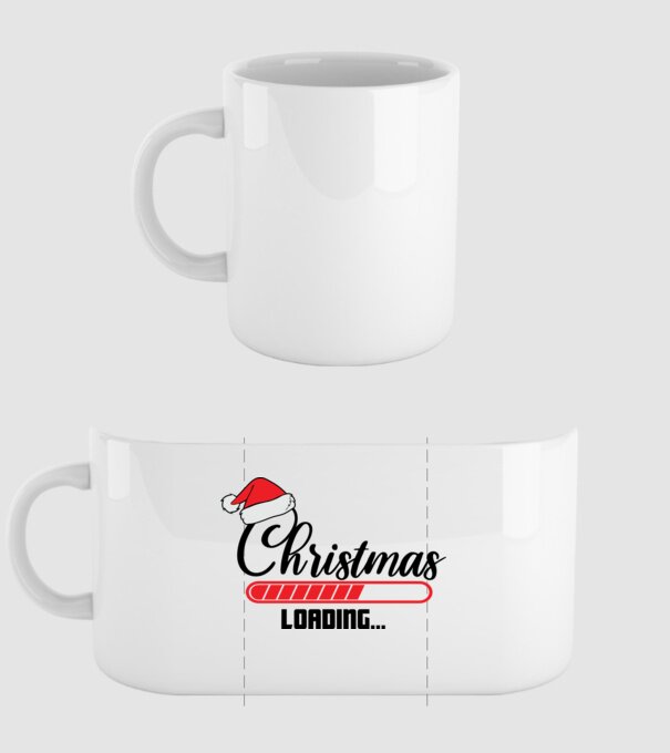 Christmas is loading model alb pe tricou