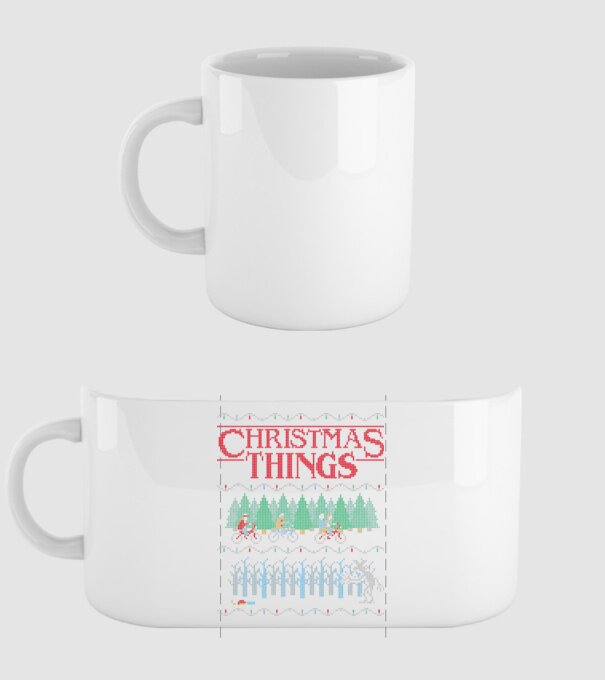 christmas things ugly sweater model alb pe tricou