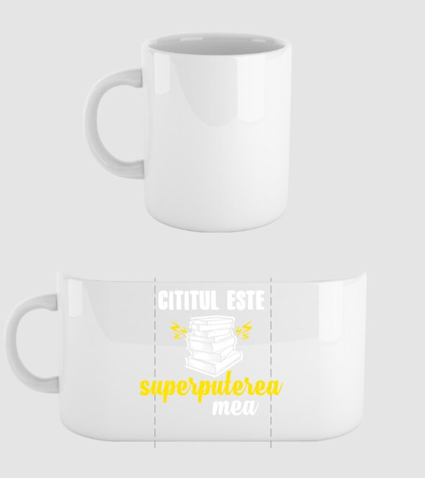 cititul este superputerea mea model alb pe tricou