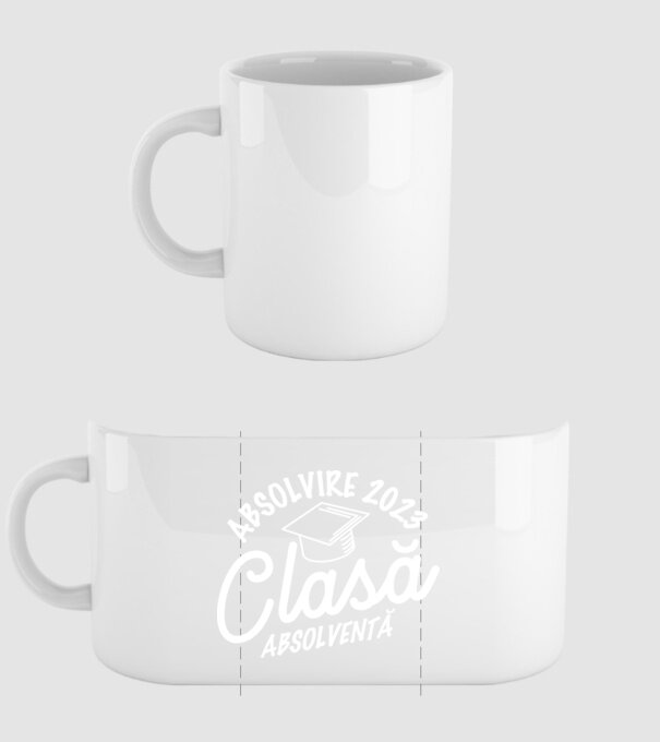 Clasă absolventă  model alb pe tricou