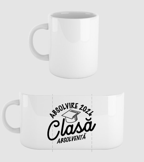 Clasă absolventă model alb pe tricou