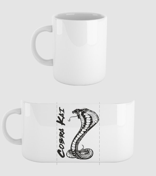 cobra kai black model alb pe tricou