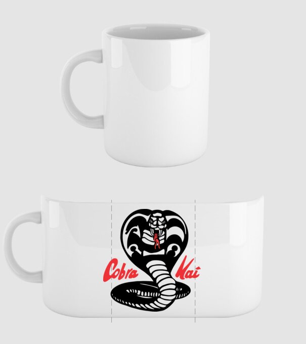cobra kai classic logo model alb pe tricou