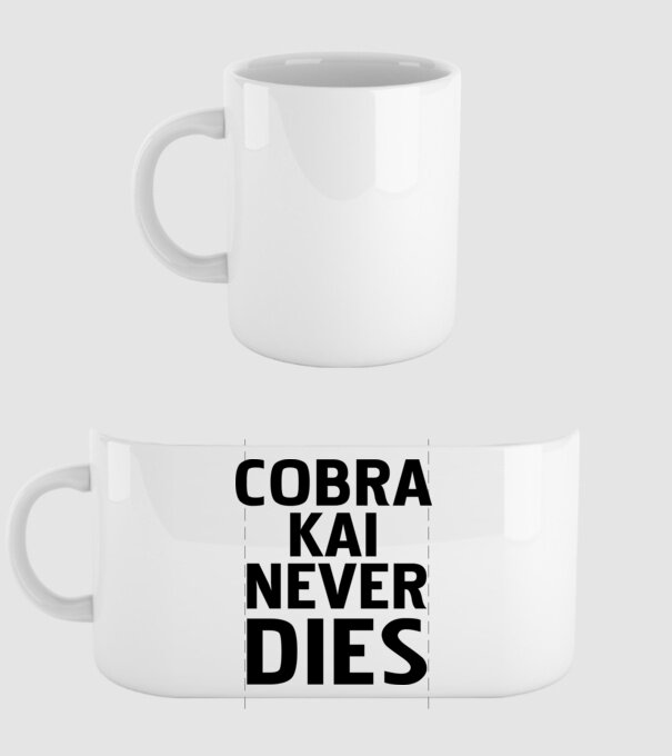 cobra kai never dies model alb pe tricou