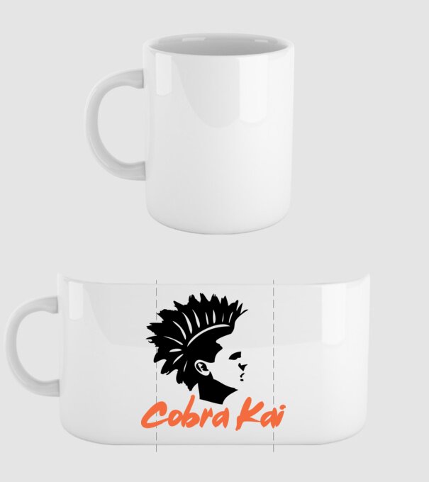 cobra kai punk model alb pe tricou