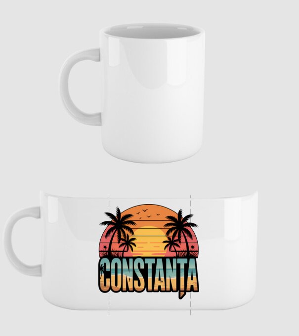Constanța model alb pe tricou