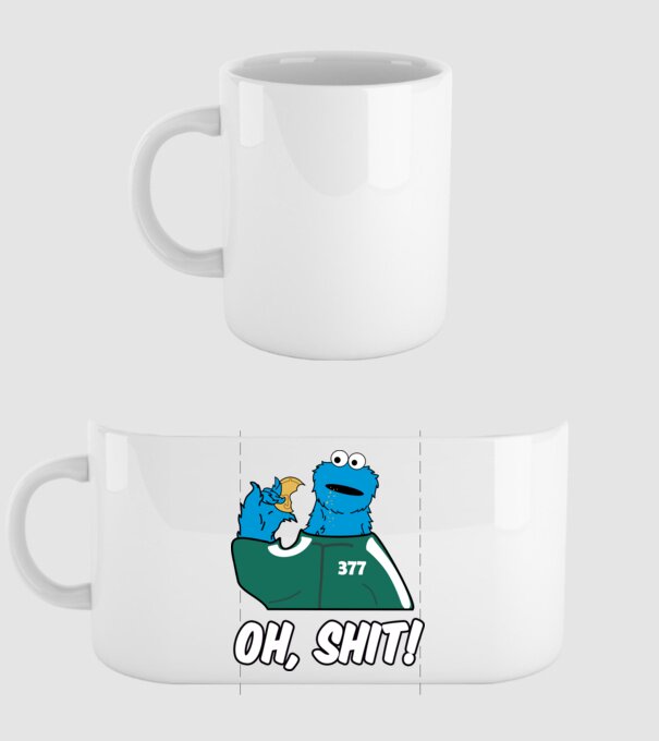 cookie monster squid game parody model alb pe tricou