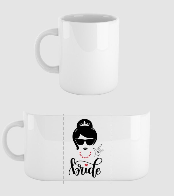 Cool Bride model alb pe tricou