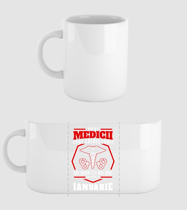 Toți Medicii sunt Creati egali ianuarie model alb pe tricou