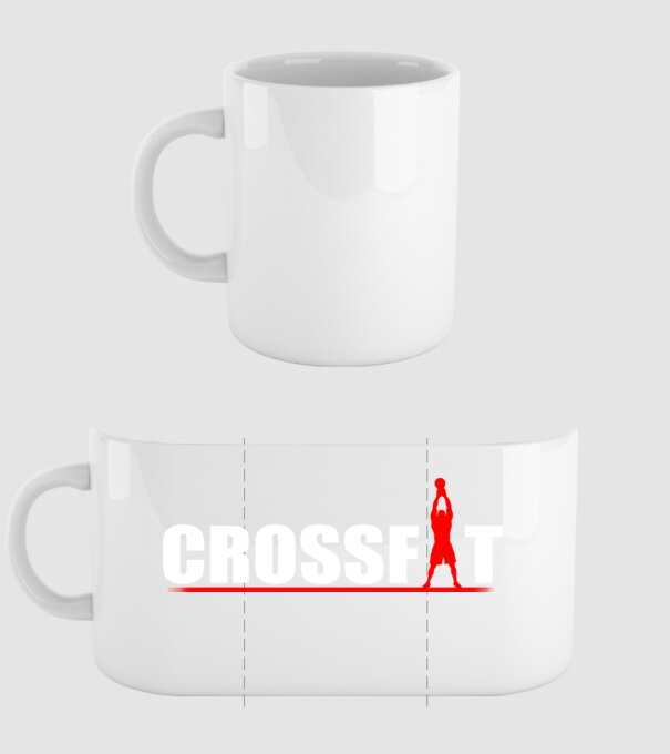 Crossfit model alb pe tricou