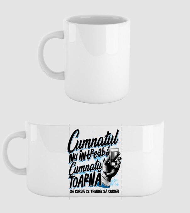Cumnatul nu întreabă, cumnatul toarnă. Să curgă ce trebuie să curgă! model alb pe tricou