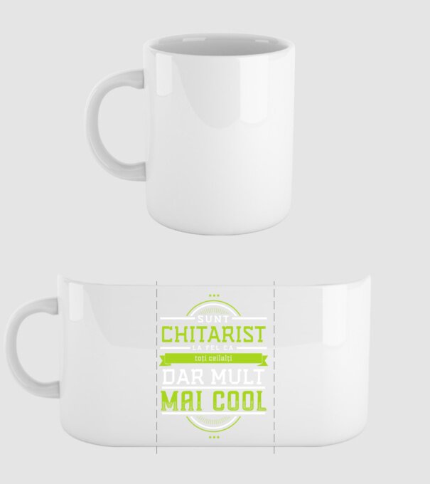 sunt chitarist, la fel ca toți ceilalți, dar mult mai cool model alb pe tricou