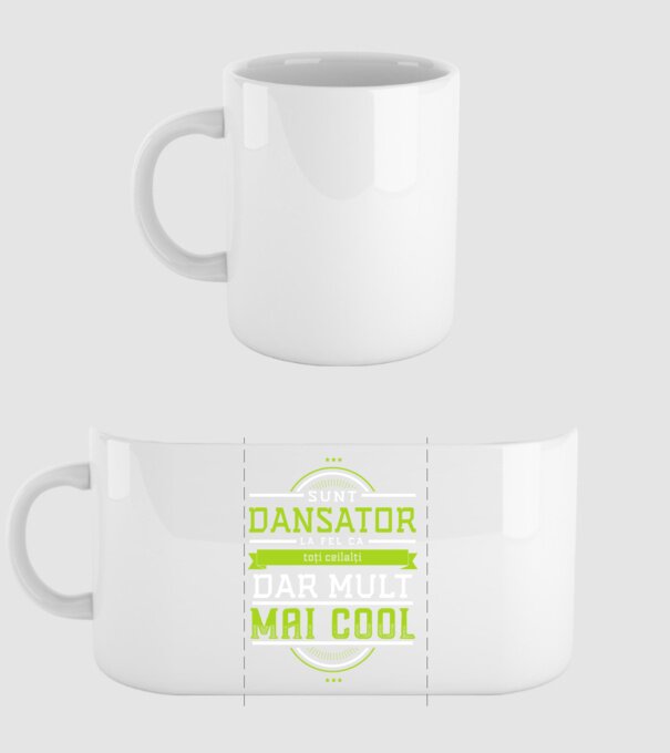 sunt dansator, la fel ca toți ceilalți, dar mult mai cool model alb pe tricou