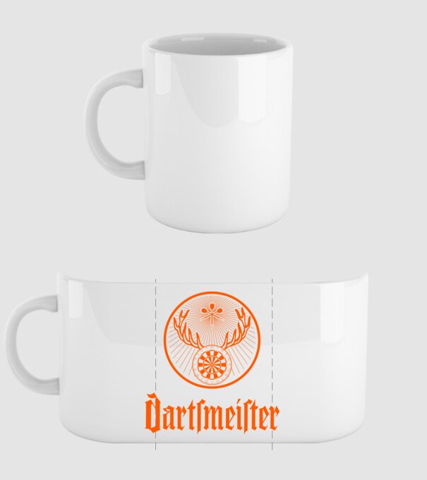 Dartsmeister Dark model alb pe tricou