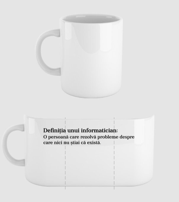 definiția unui informatician: o persoană care rezolvă probleme despre care nici nu știai că există. model alb pe tricou