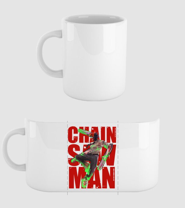 Denji chainsaw man concept model alb pe tricou