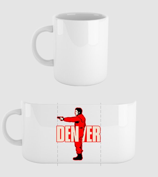 denver la casa de papel model alb pe tricou
