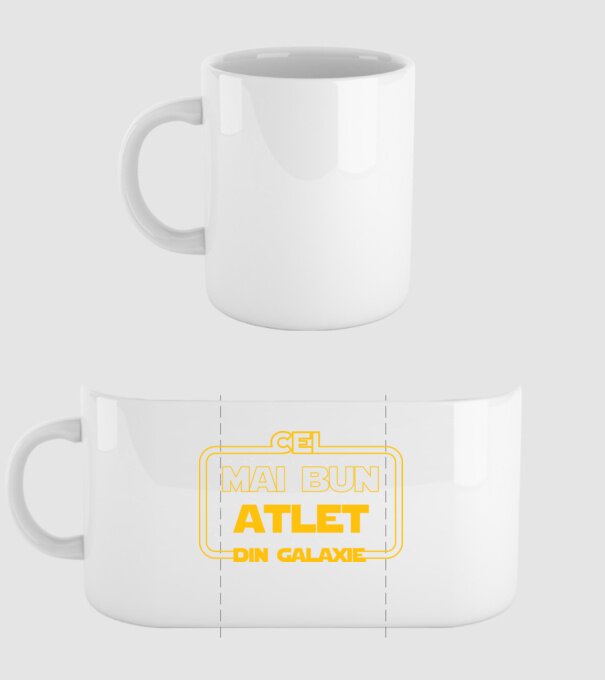 Cel mai bun atlet din galaxie model alb pe tricou