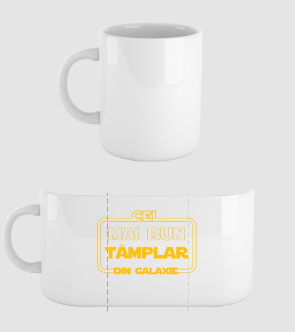 Cel mai bun tâmplar din galaxie model alb pe tricou