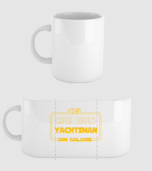 Cel mai bun yachtsman din galaxie model alb pe tricou