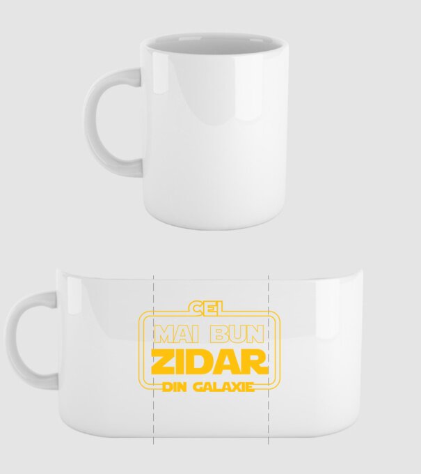 Cel mai bun zidar din galaxie model alb pe tricou