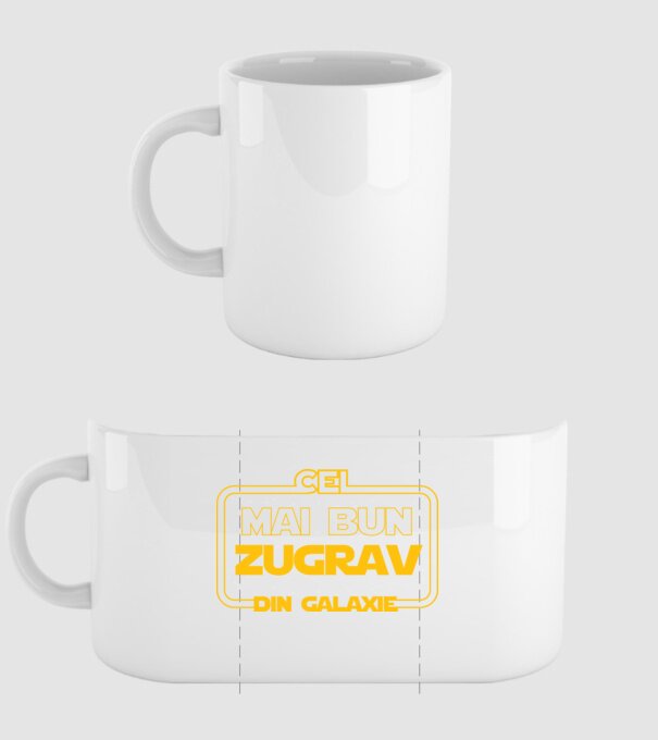Cel mai bun zugrav din galaxie model alb pe tricou