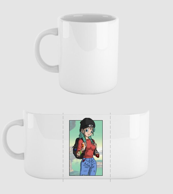 dragon ball bulma model alb pe tricou