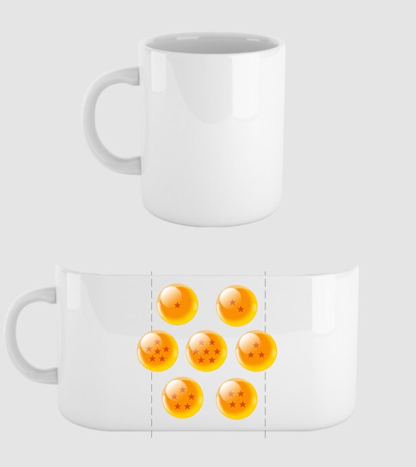dragonballs model alb pe tricou