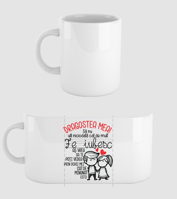Dragostea mea Cât de minunat ești model alb pe tricou