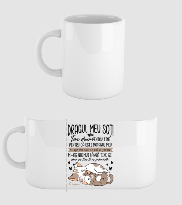 Dragul meu soț! torc doar pentru tine model alb pe tricou