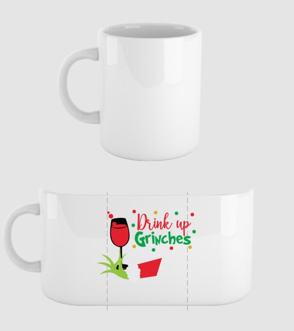 Drink up Grinches model alb pe tricou