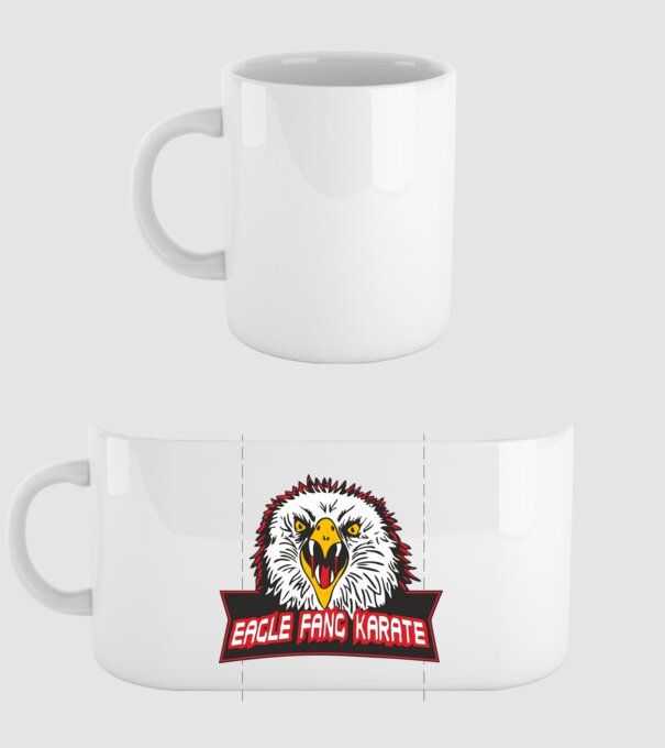 eagle fang karate cobra kai model alb pe tricou