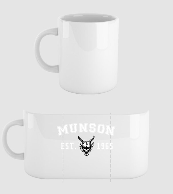 eddi munson est 1965 model alb pe tricou