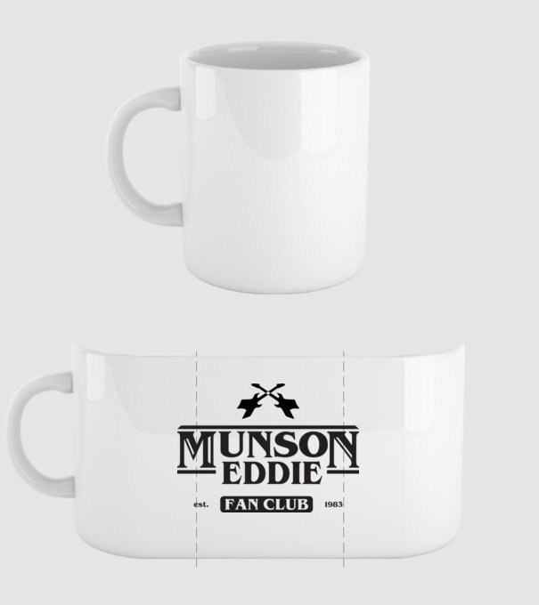 eddie munson fan club model alb pe tricou