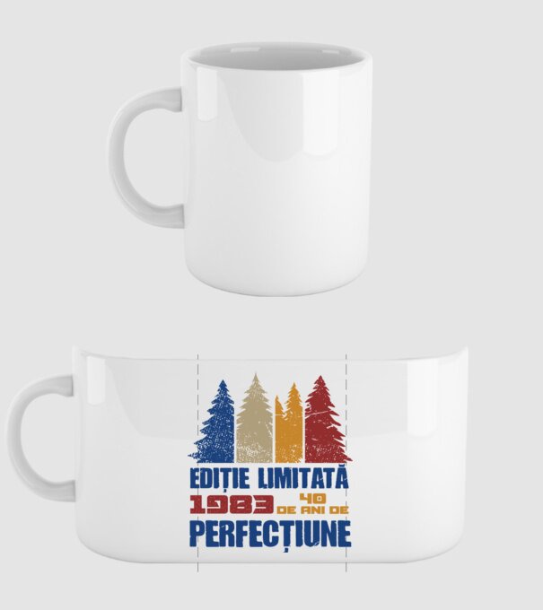 Ediție limitată 1983 - 40 de ani de perfecțiune model alb pe tricou