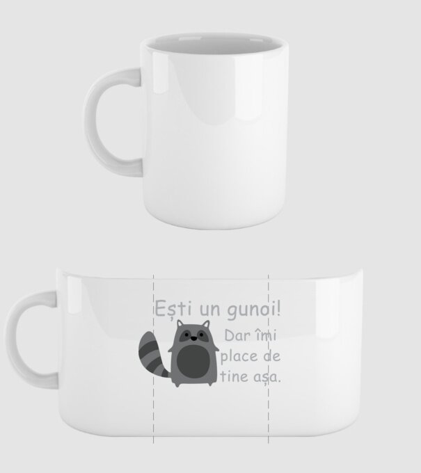 ești un gunoi! dar îmi place de tine așa model alb pe tricou