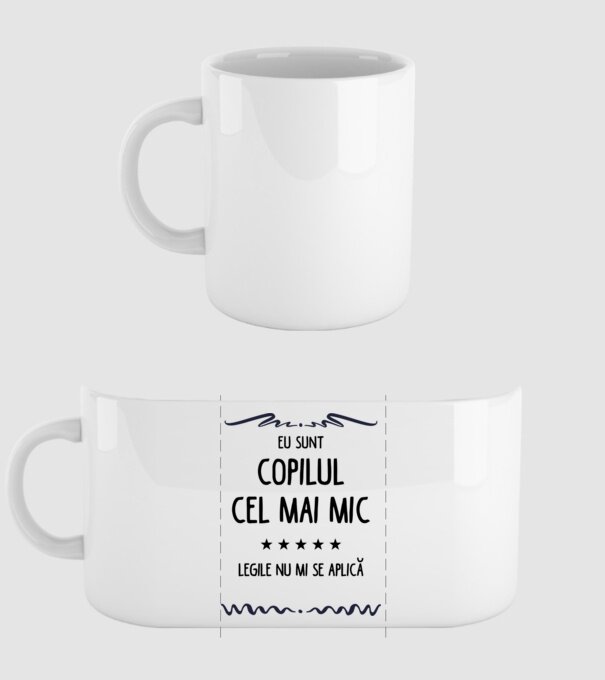 Eu sunt copilul cel mai mic, legile nu mi se aplică model alb pe tricou