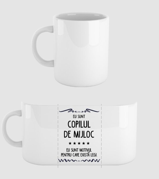 Eu sunt copilul de mijloc, eu sunt motivul pentru care există legi. model alb pe tricou