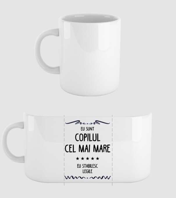 Eu sunt copilul cel mai mare, eu stabilesc legile model alb pe tricou