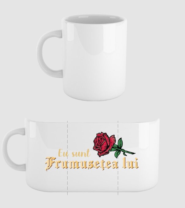 eu sunt frumusețea lui model alb pe tricou