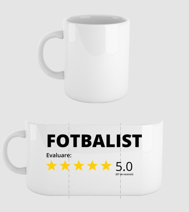 Evaluare 5 FOTBALIST model alb pe tricou