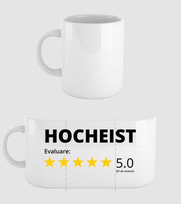 Evaluare 5 HOCHEIST model alb pe tricou