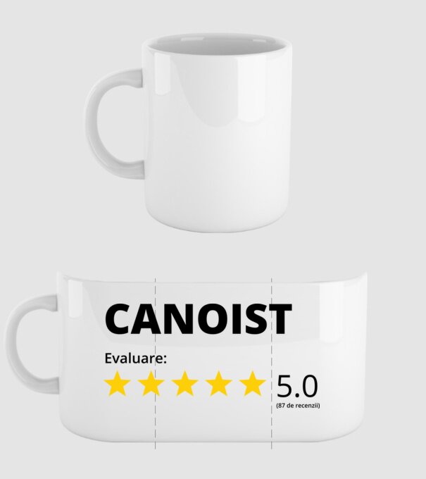 Evaluare 5 CANOIST model alb pe tricou
