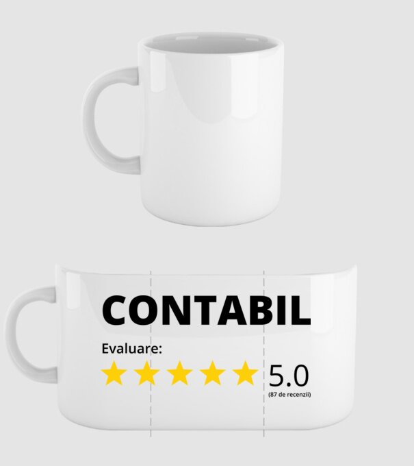 Evaluare - CONTABIL model alb pe tricou