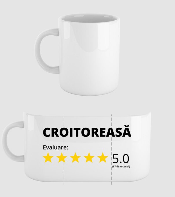 Evaluare - CROITOREASĂ model alb pe tricou